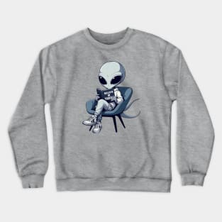 Believe in Yourself Funny Alien Crewneck Sweatshirt